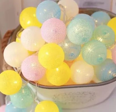 Cotton Ball String Lights