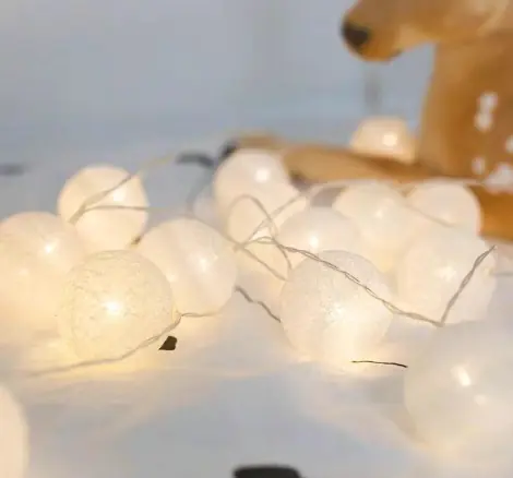 Cotton Ball String Lights — view 4