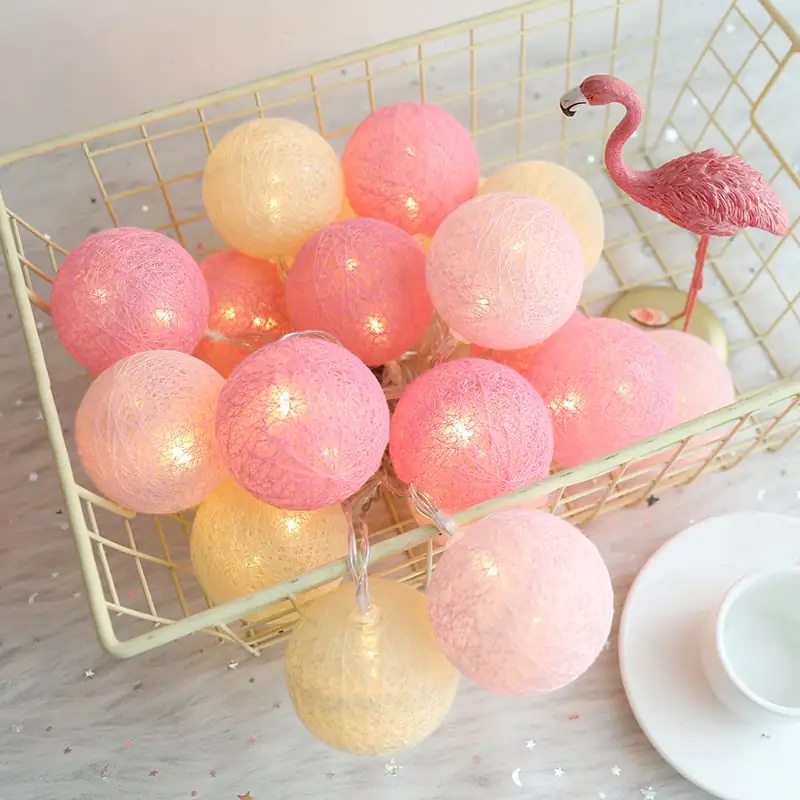 Cotton Ball String Lights — view 2