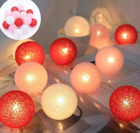 Cotton Ball String Lights — view 3