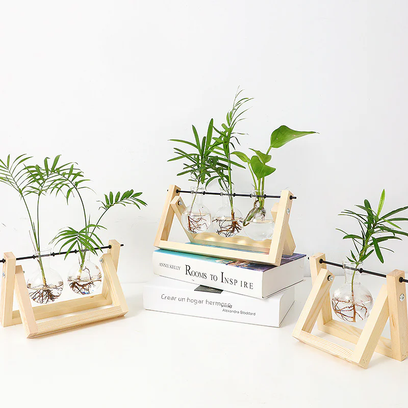 Wood Frame Propagation Vase
