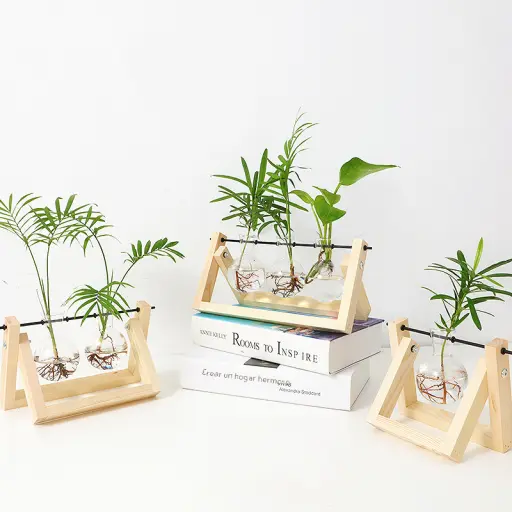 Wood Frame Propagation Vase