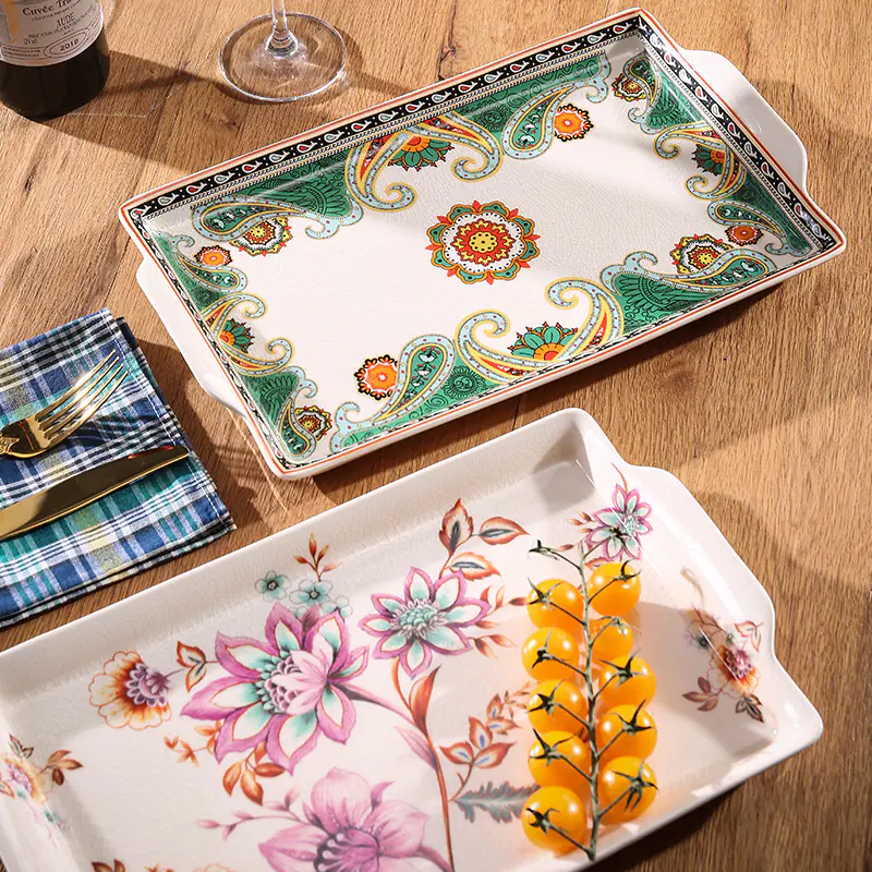 Glazed Ceramic Serving Tray — view 4